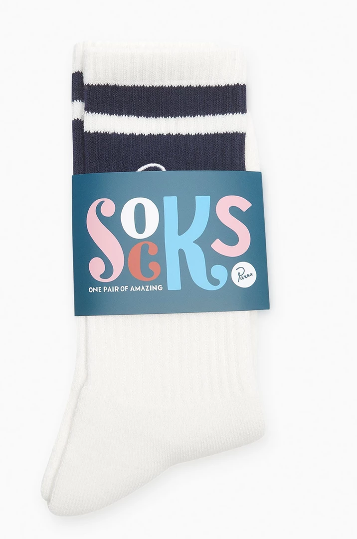 ACCESSORIES PARRA 2 TONE SOCKS BLUE 4 ACCESSORIES PARRA 2 TONE SOCKS BLUE
