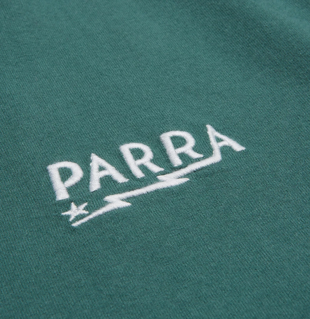 NEW ARRIVALS PARRA - LIGHTING LOGO T SHIRT GREEN 4 NEW ARRIVALS PARRA - LIGHTING LOGO T SHIRT GREEN