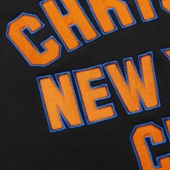 APPAREL CHRYSTIE NYC VARSITY LOGO PULLOVER SWEATER BLACK