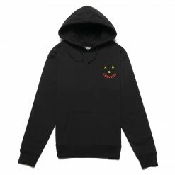 APPAREL CHRYSTIE NYC A&B SMILE LOGO HOODIE BLACK