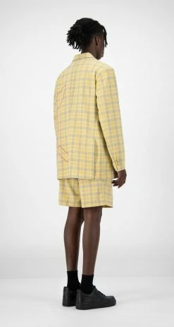APPAREL DAILY PAPER YELLOW CHECK KEANY BLAZER 10 APPAREL DAILY PAPER YELLOW CHECK KEANY BLAZER