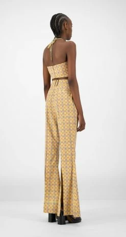 DAILY PAPER YELLOW CHECK KRISTA TOP