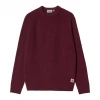 CARHARTT ANGLISTIC SWEATER WINE 1 CARHARTT ANGLISTIC SWEATER WINE
