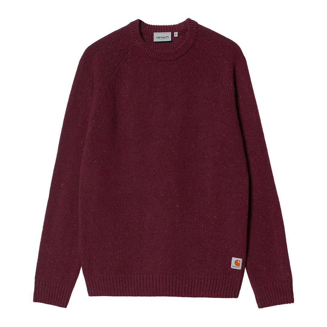 CARHARTT ANGLISTIC SWEATER WINE 3 CARHARTT ANGLISTIC SWEATER WINE