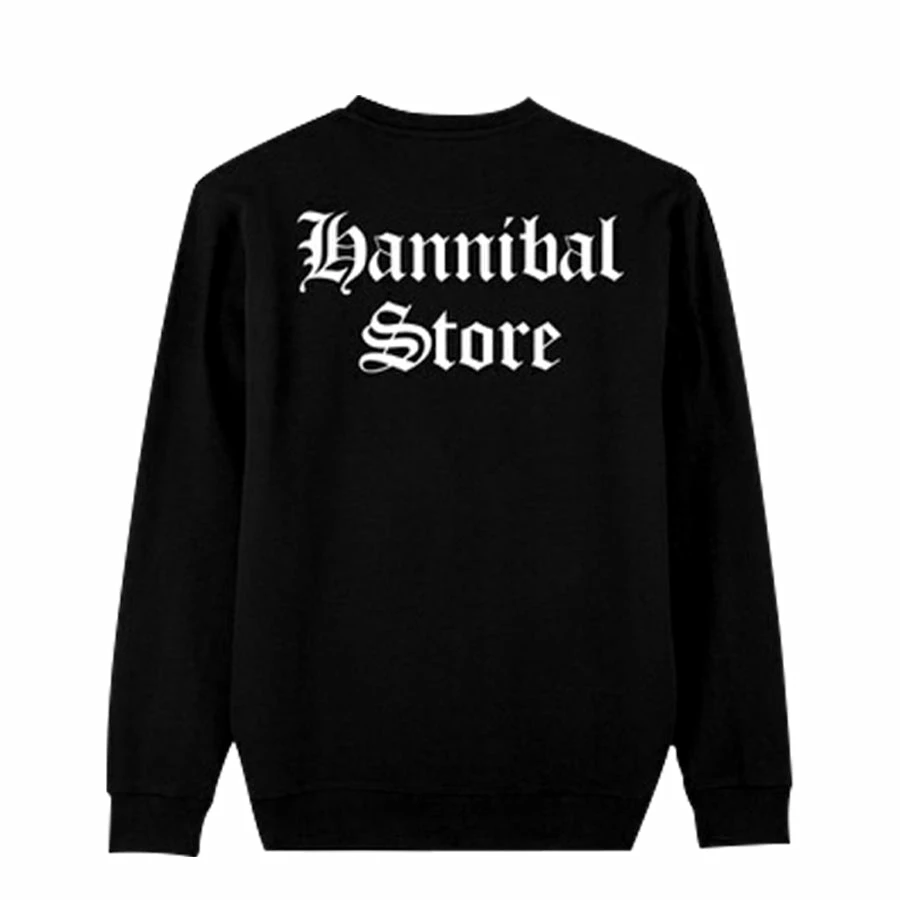 NEW ARRIVALS HANNIBAL STORE - CREW NECK GOTHIC LOGO BLACK 4 NEW ARRIVALS HANNIBAL STORE - CREW NECK GOTHIC LOGO BLACK