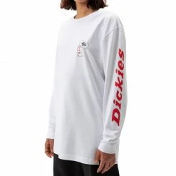 DICKIES JAMIE FOY GRAPHIC LONGSLEEVE T-SHIRT WHITE