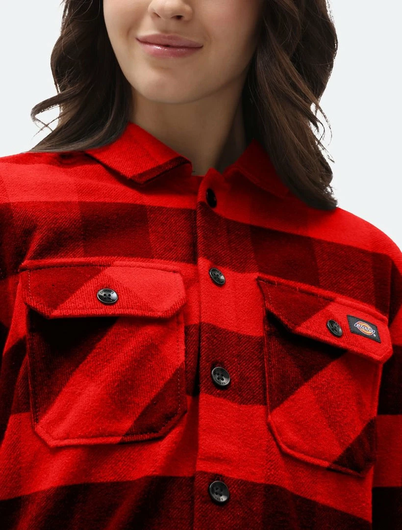 DICKIES WOMEN NEW SACRAMENTO SHIRT RED 8 DICKIES WOMEN NEW SACRAMENTO SHIRT RED