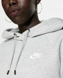 NIKE W SPORTSWEAR ESSENTIAL HOODIE GRAY