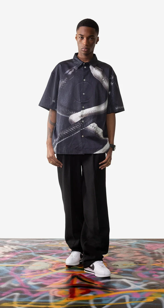 DAILY PAPER LAIR SS SHIRT BLACK SNAKES 4 DAILY PAPER LAIR SS SHIRT BLACK SNAKES