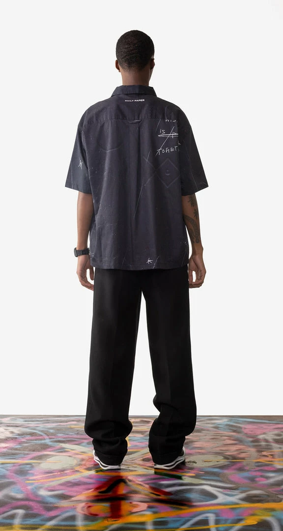 DAILY PAPER LAIR SS SHIRT BLACK SNAKES 5 DAILY PAPER LAIR SS SHIRT BLACK SNAKES