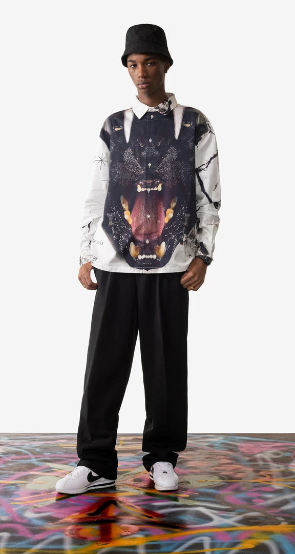 DAILY PAPER LAIR LS SHIRT WHITE PANTER APPAREL 4 DAILY PAPER LAIR LS SHIRT WHITE PANTER APPAREL