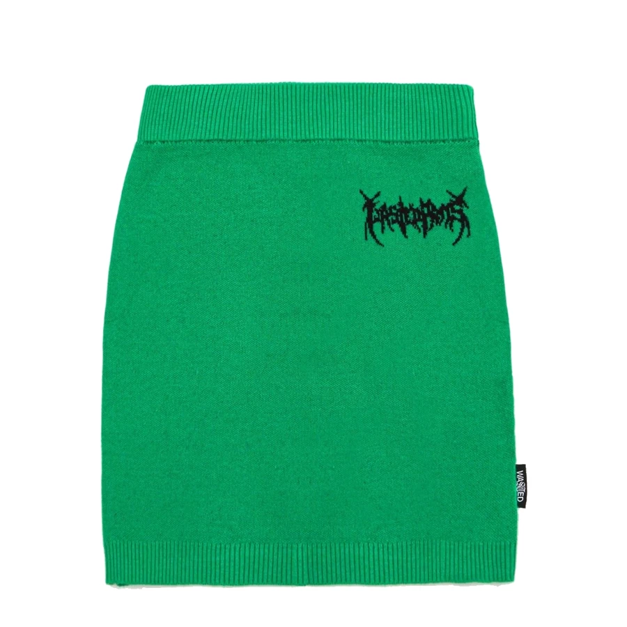 NEW ARRIVALS WASTED PARIS - WOMAN GREEN MORTEM KNIT SKIRT 3 NEW ARRIVALS WASTED PARIS - WOMAN GREEN MORTEM KNIT SKIRT