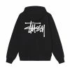 STUSSY UNISEX BASIC HOODIE - BLACK NEW ARRIVALS