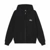 STUSSY UNISEX BASIC ZIP HOODIE - BLACK NEW ARRIVALS