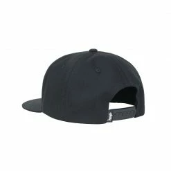 Stussy STÜSSY UNISEX BIG STOCK POINT CROWN CAP - BLACK