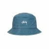 STUSSY UNISEX WASHED STOCK BUCKET HAT - LAGUNA BLUE