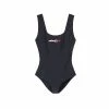 NEW ARRIVALS STUSSY WOMAN SPORT ONE PC SWIM SUIT - BLACK