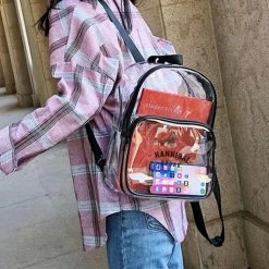 Hannibal Store HANNIBAL SMALL SEE THRU BACKPACK BLACK