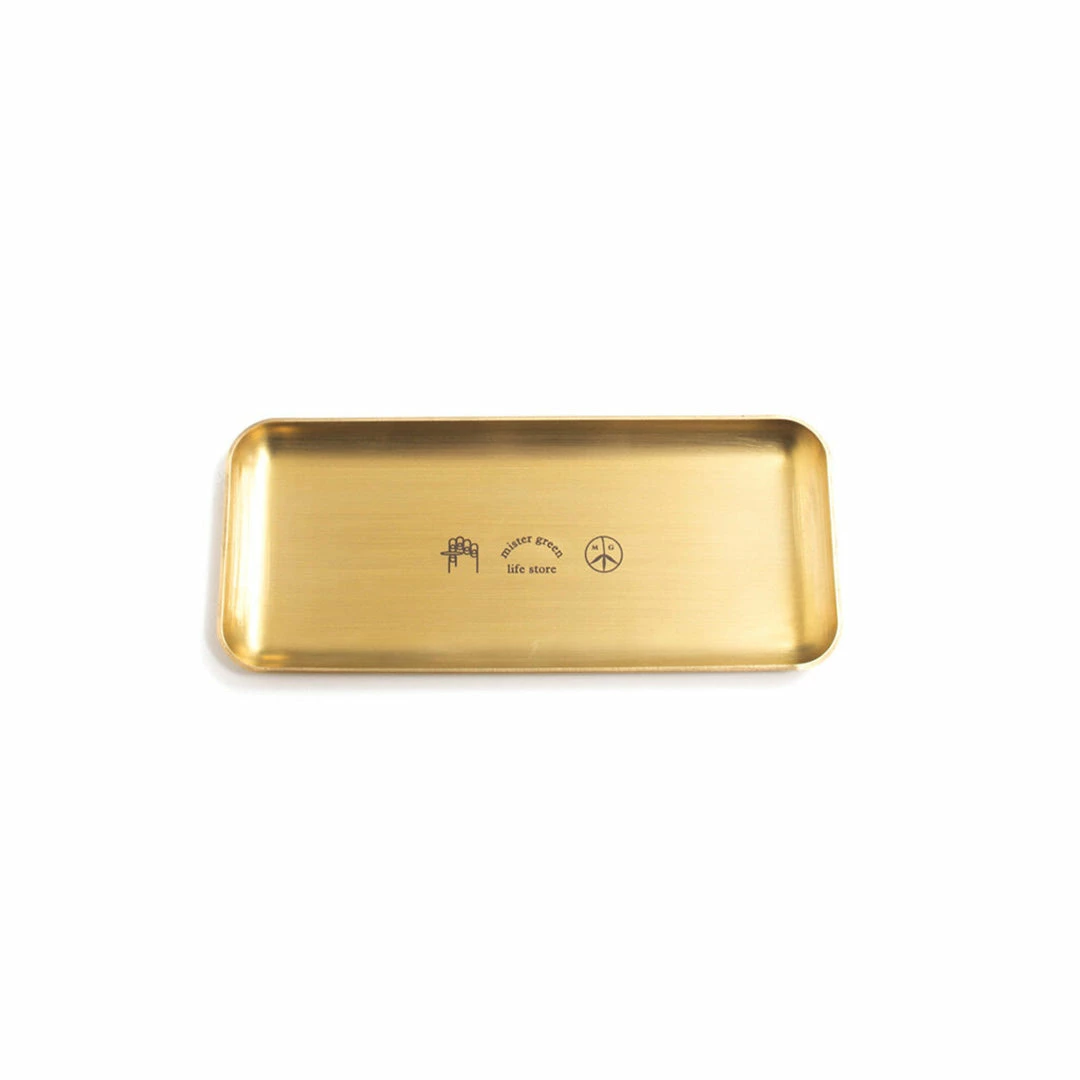 ACCESSORIES MISTER GREEN LOGO ROLLING TRAY GOLD 3 ACCESSORIES MISTER GREEN LOGO ROLLING TRAY GOLD