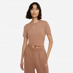 NIKE TOP CORTO SOLID BROWN NEW ARRIVALS 9 NIKE TOP CORTO SOLID BROWN NEW ARRIVALS
