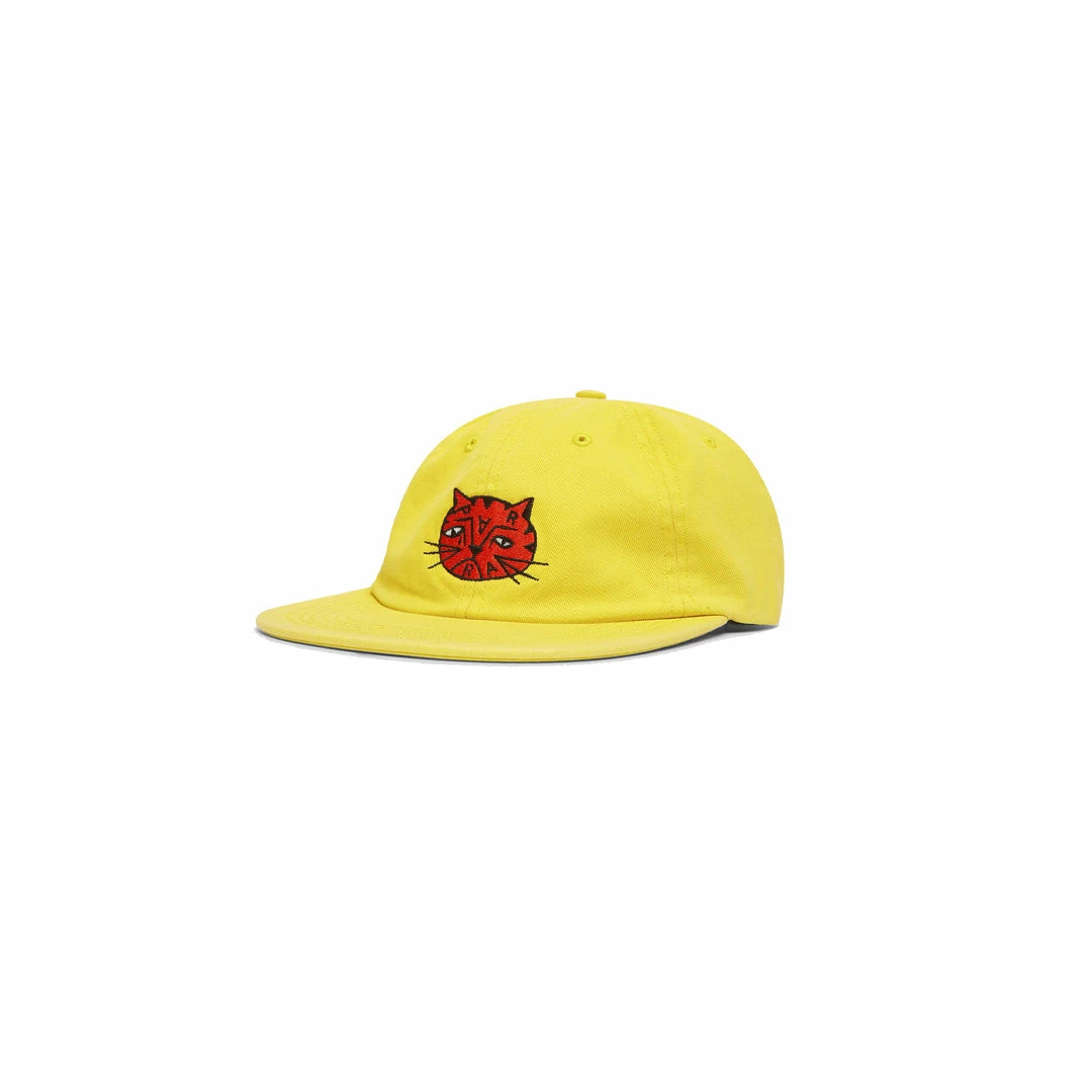 PARRA SAD CAT 6 PANEL HAT YELLOW 3 PARRA SAD CAT 6 PANEL HAT YELLOW