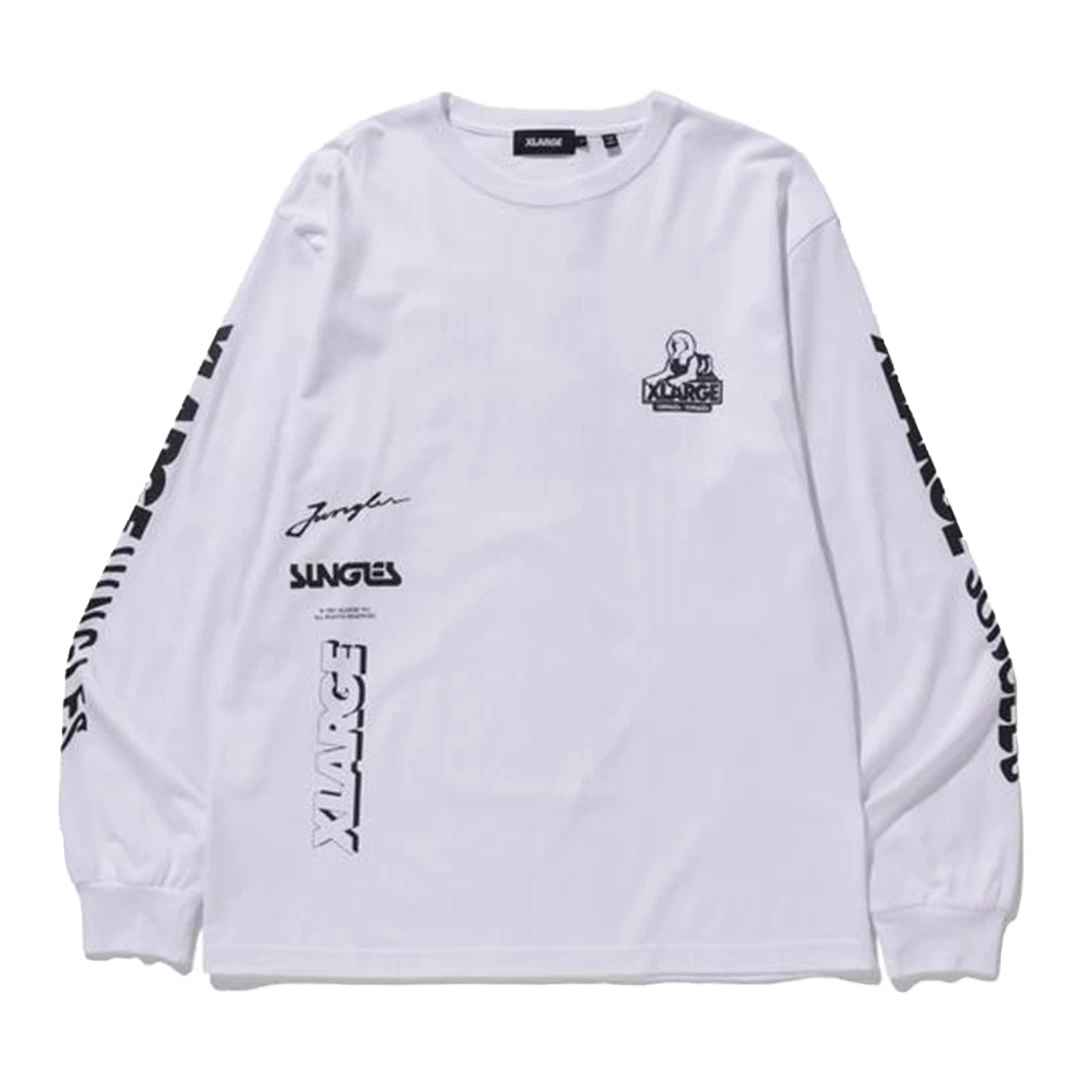 JUNGLESJUNGLES APPAREL JUNGLES JUNGLES OG XLARGE SPHINX LOGO LS TEE WHITE 3 JUNGLESJUNGLES APPAREL JUNGLES JUNGLES OG XLARGE SPHINX LOGO LS TEE WHITE