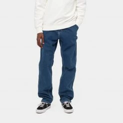 NEW ARRIVALS CARHARTT RUCK SINGLE KNEE PANT COTTON NORCO BLUE DENIM