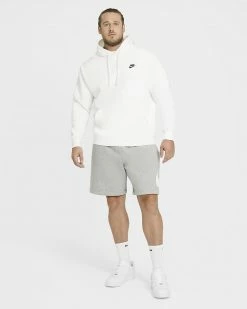NEW ARRIVALS NIKE SPORTSWEAR CLUB FLEECE HOODIE WHITE