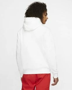 NEW ARRIVALS NIKE SPORTSWEAR CLUB FLEECE HOODIE WHITE