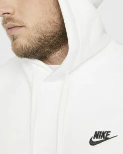 NEW ARRIVALS NIKE SPORTSWEAR CLUB FLEECE HOODIE WHITE