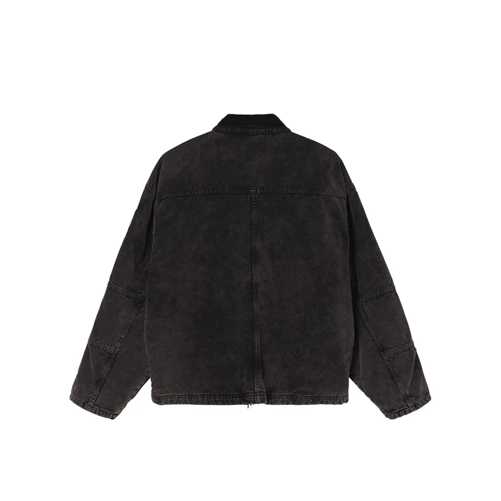 NEW ARRIVALS STUSSY WASHED CANVAS SHOP JACKET BLACK 4 NEW ARRIVALS STUSSY WASHED CANVAS SHOP JACKET BLACK