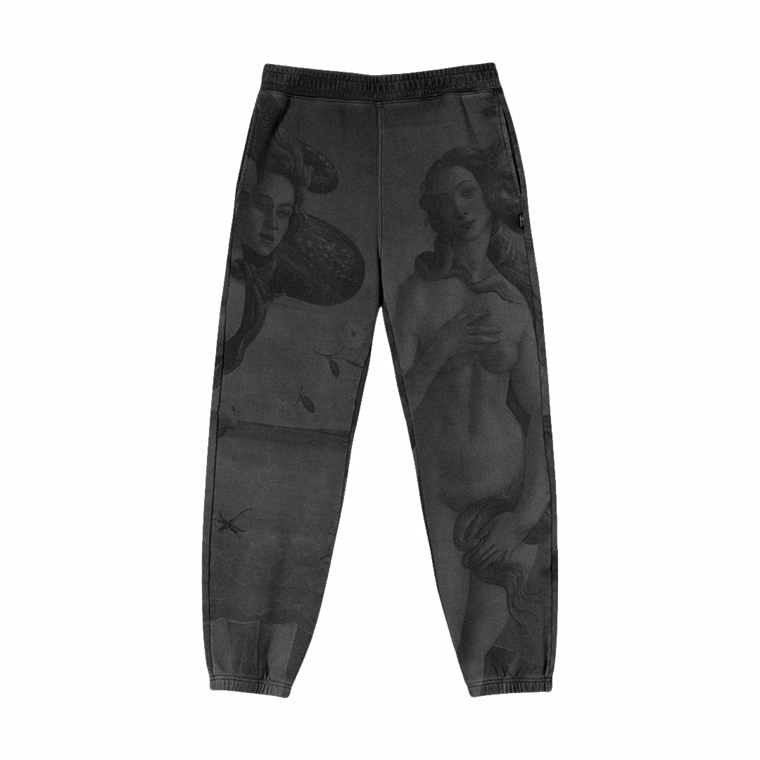 STUSSY DYED VENUS SWEATPANT BLACK 3 STUSSY DYED VENUS SWEATPANT BLACK