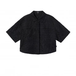 STUSSY RALPHIE CRINKLY WORK SHIRT BLACK APPAREL