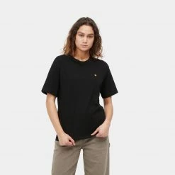 CARHARTT W' S/S CHASE T-SHIRT - BLACK/GOLD 7 CARHARTT W' S/S CHASE T-SHIRT - BLACK/GOLD