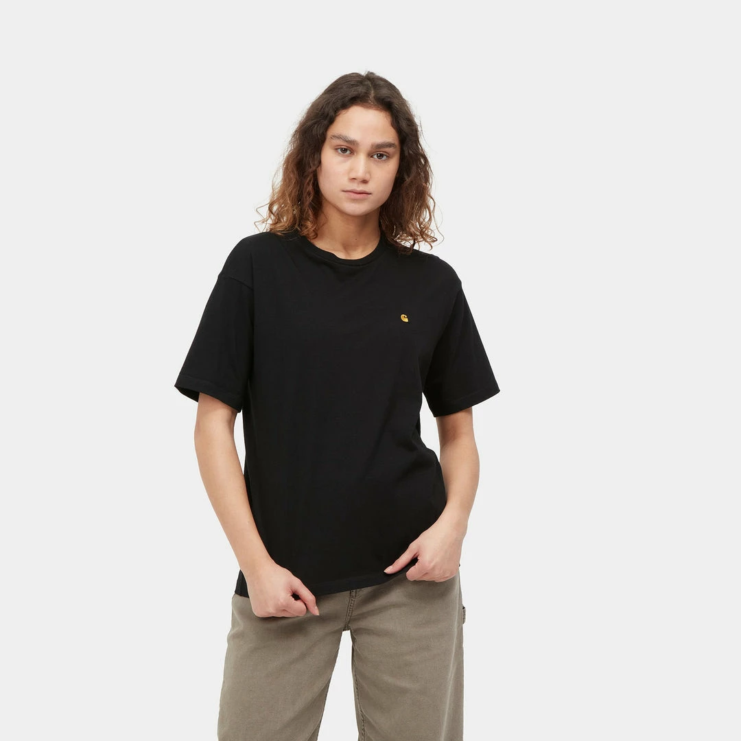 CARHARTT W' S/S CHASE T-SHIRT - BLACK/GOLD 5 CARHARTT W' S/S CHASE T-SHIRT - BLACK/GOLD